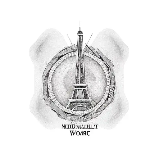 Woman Breast And Eiffel Tower