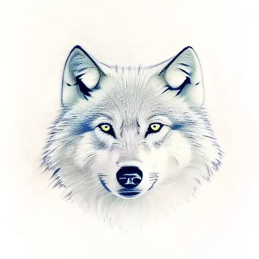 White Wolf With One Hurt Leg And One Hurt Eye