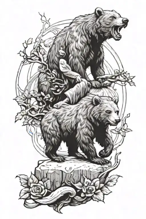 Lord Of The Rings And Natured Themed With A Bear