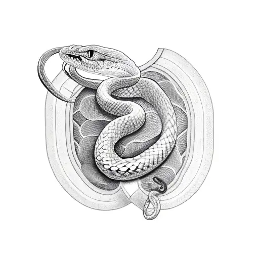 Snake Going From Shoulder To Shoulder