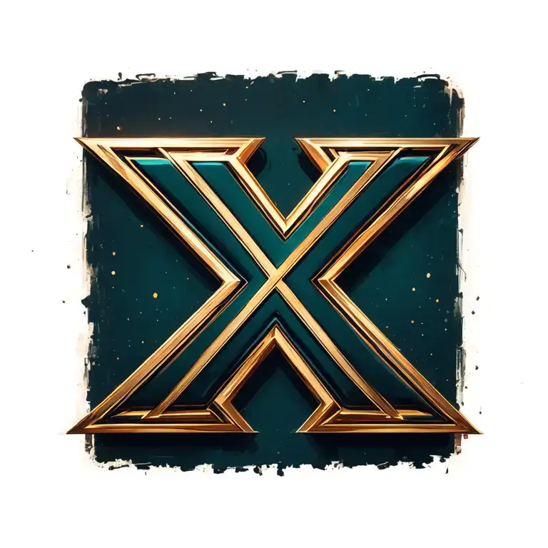 Cool -Designed Letter X