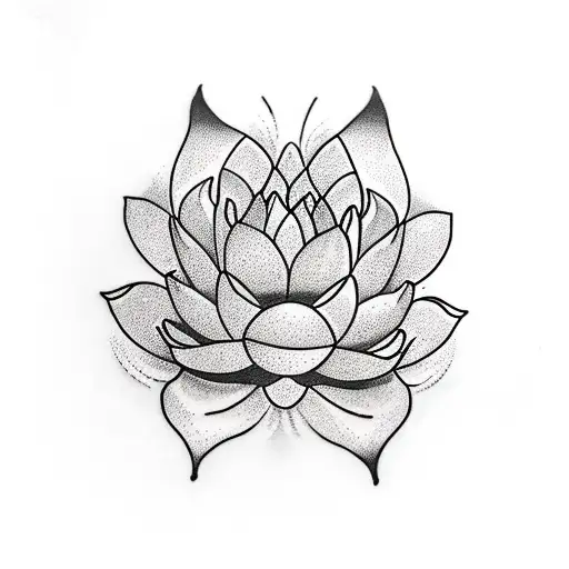 Feminine Lotus Flower 777 Symbol Within The Petals