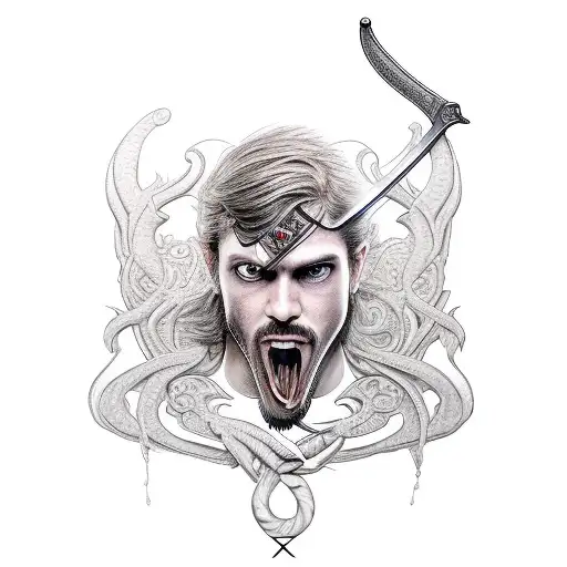 Make It Male And Holding A Sword