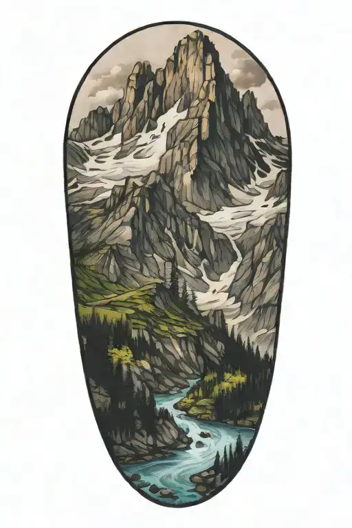 Nature With A Mountain And A Sky