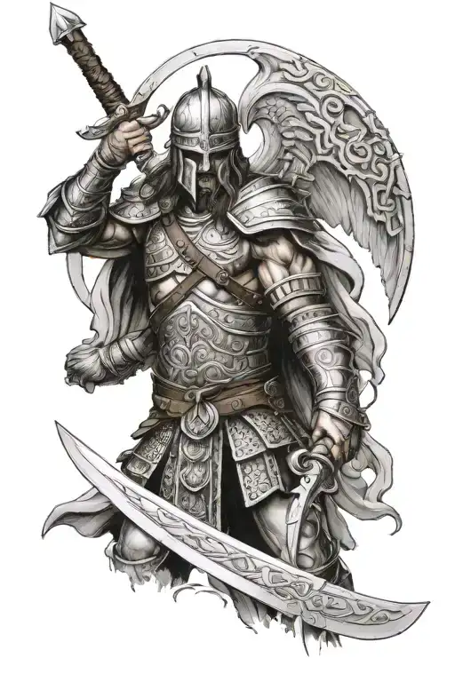 Dacian Warrior Wielding A Sword