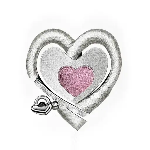 A Realistic Lock Intertwined With A Heart Symbolizing Love