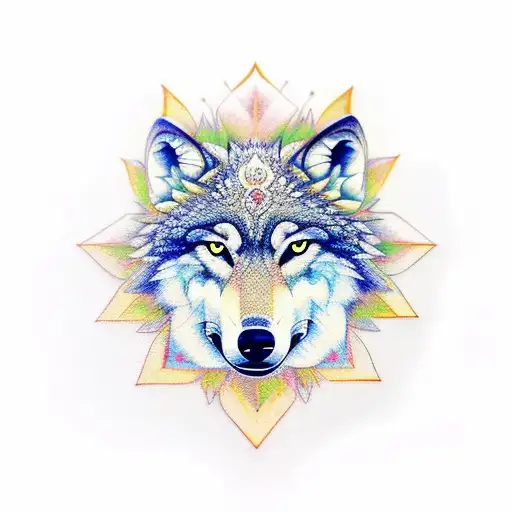 Wolf With Mandala