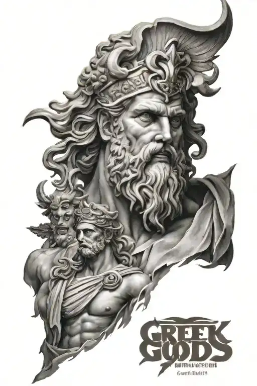 Greek Gods Black And White