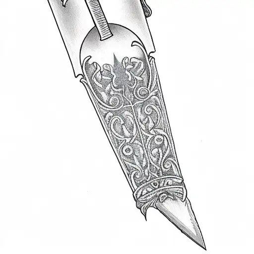 A Man With A Sword And A Knife