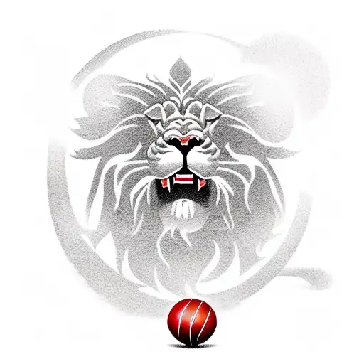 Chinese Lion With Ball In Mouth