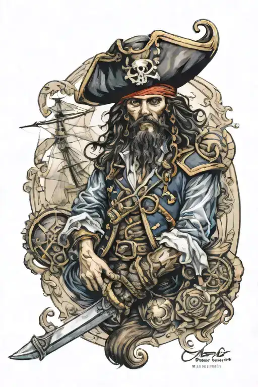 Pirate Theme Leg Sleeve