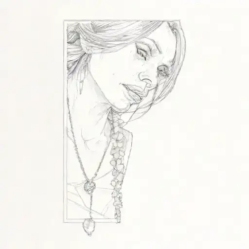 A Girl Wearing A Necklace