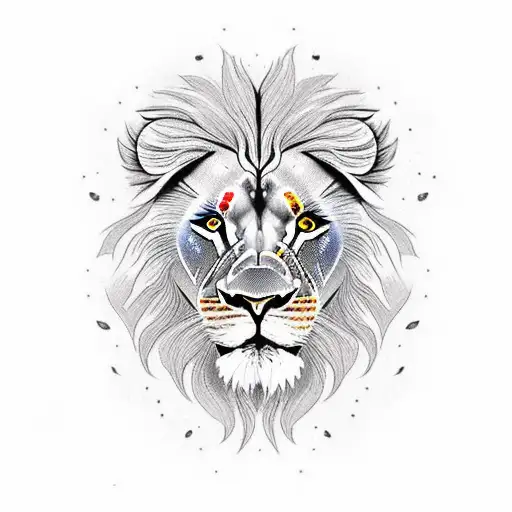 Lion With Space Background