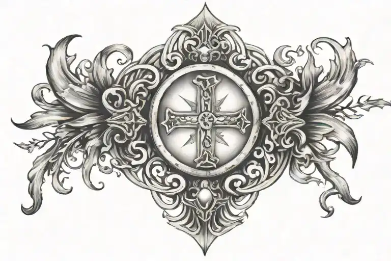 Christian Spiritual Symbols Intertwined