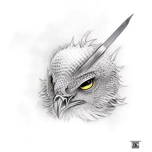 Odins Face And A Sword And A Bird Half Sleeve