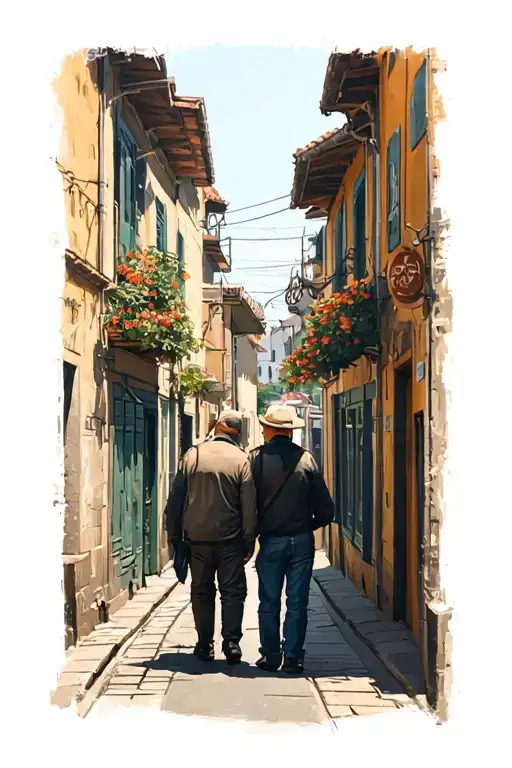 Street Scene Inspired In Two Brother In Galicia