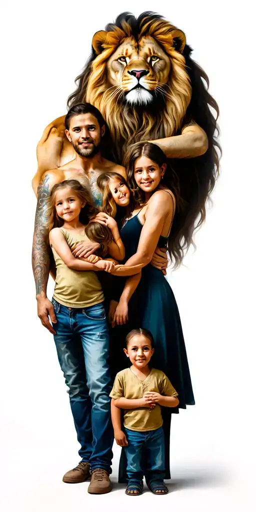 Leones Family With His Family