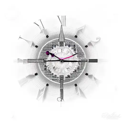 Clock With Nyc Skyline