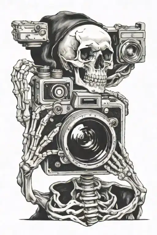 Skeleton With A Camera Lens