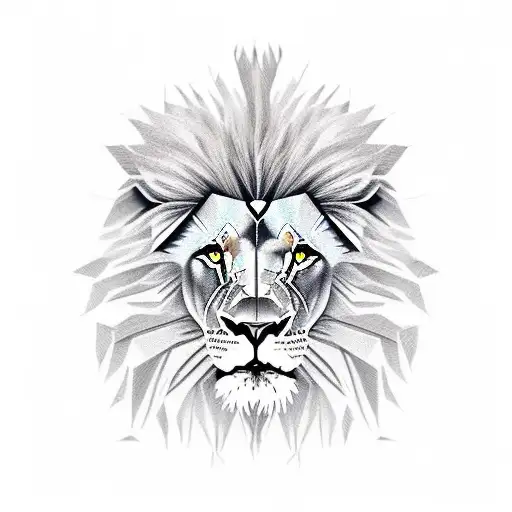 Lion Half Real Half Geometric