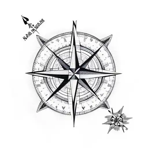 Compass Rose Wooden Boat