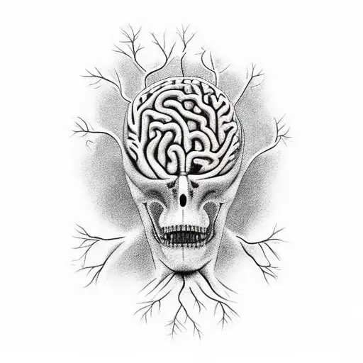 A Tree That's Roots Form And Anatomical Brain