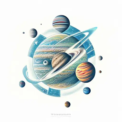 Wonders Of Outer Space Combined With A Sharp Pattern