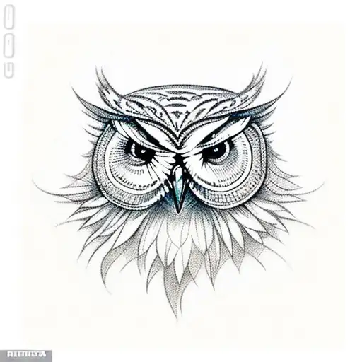 Owl With Skull And Forest