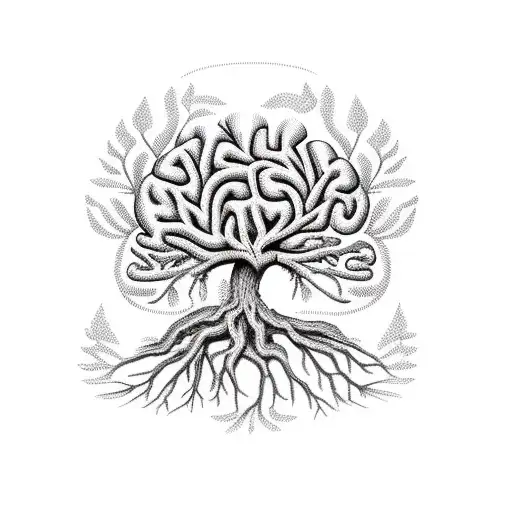 Brain With Tree Growing Out Of It