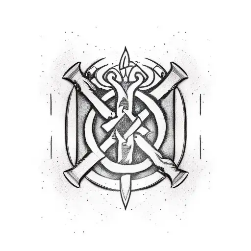 Viking Sword With Icelandic Flag