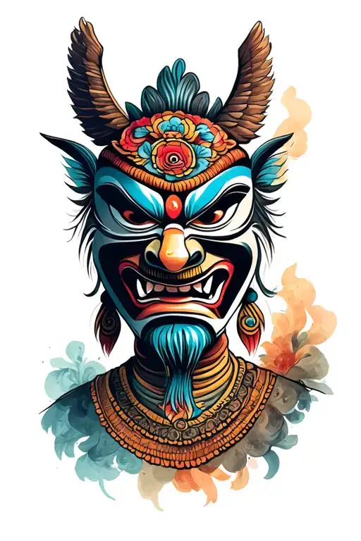 Ooki Mask Nepalese Style