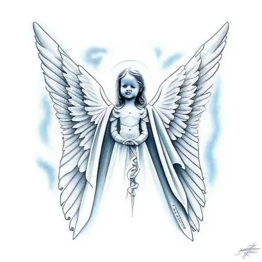 Angel Descending From Sky For Child