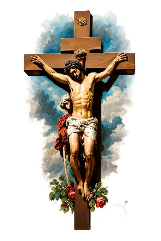 Prudent Robber Crucified On The Cross