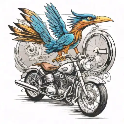 Looney Tunes Road Runner And Sport Bike