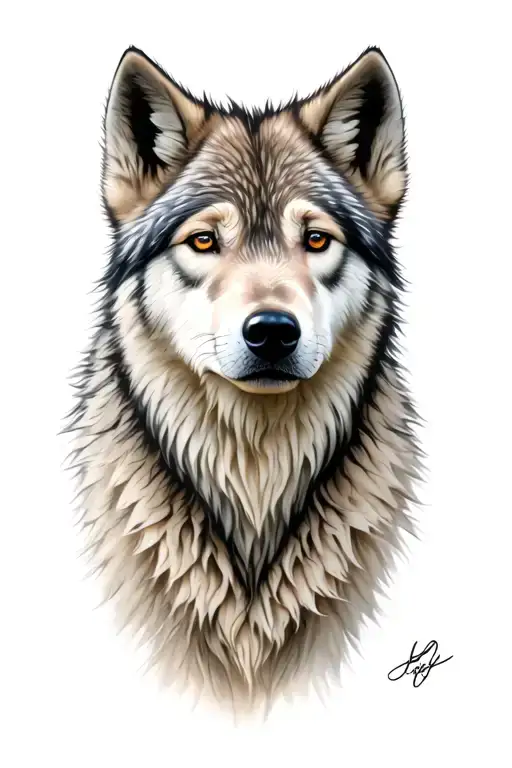 3 Arctic Wolf Pups Heads