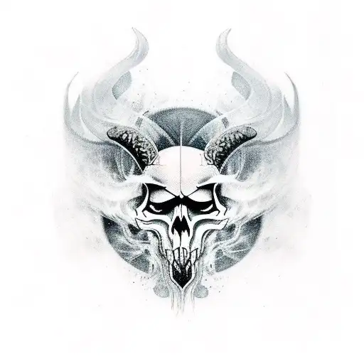 Viking Skull Smoke Wolf