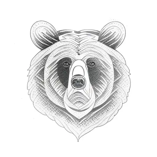 Bear In Front Of Trees