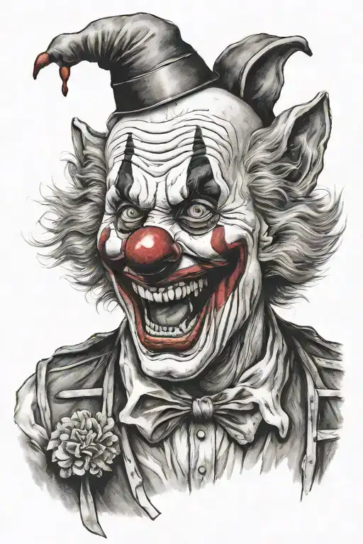 Clown Body With Wolf Head