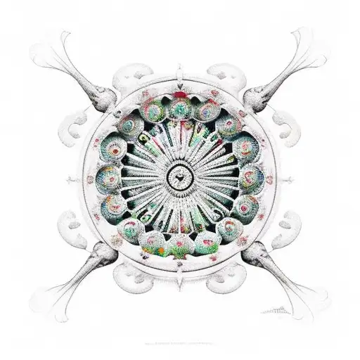 Rose Window Parrot Flying Infront