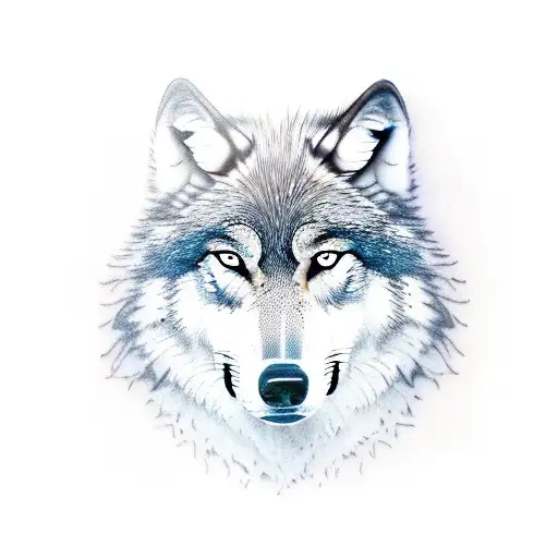 A Wolf On A Boat Dock In A Port At Night