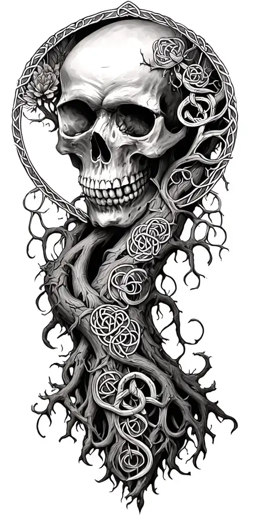 Skulls Celtic Tree Of Life