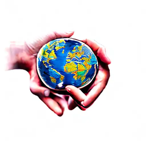 A Hand Holding A Globe And Money
