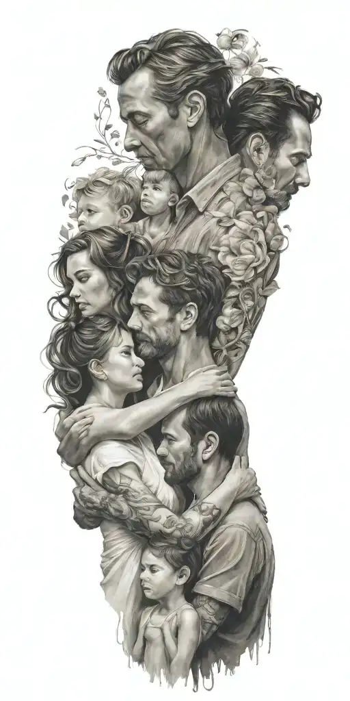 4 People Father Mother Son Daughter