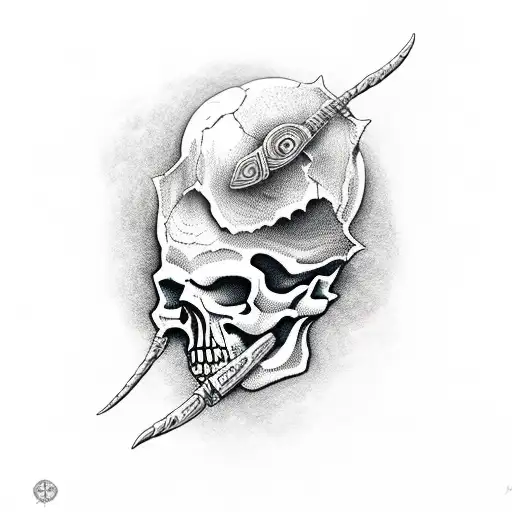 Skull Weapon Not All Who Wander Are Lost