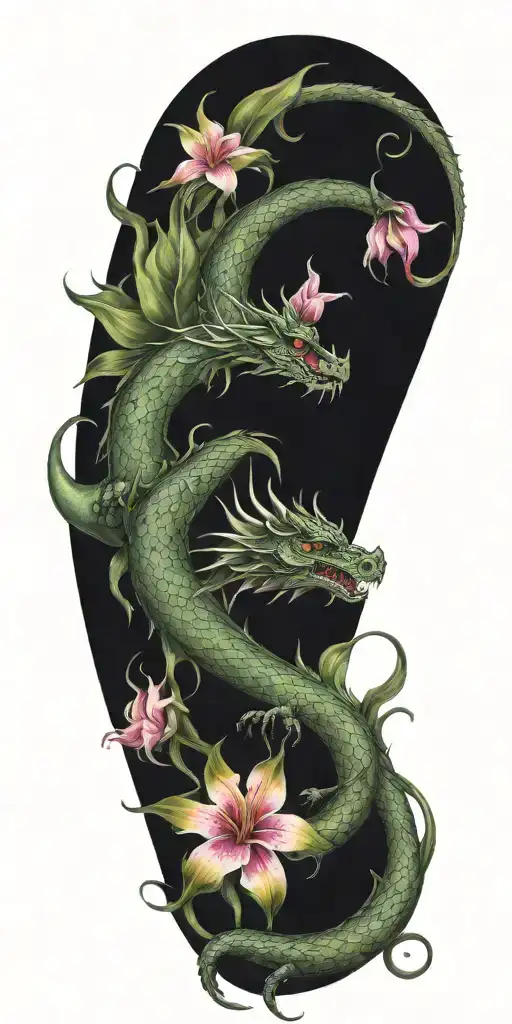 Dragon Floral Tropical