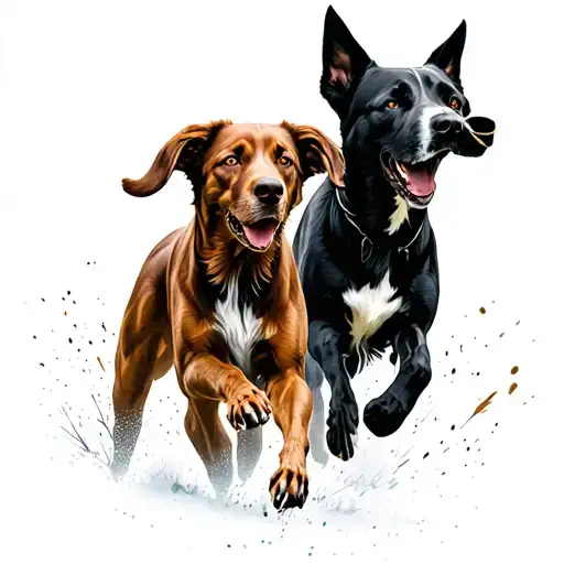 Hunting Dogs Running