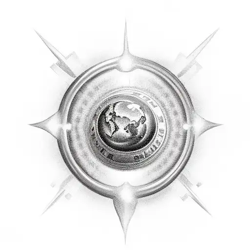 A Realistic Depiction Of A Planet With A Hidden Law Enforcement Badge Incorporated Into The Design