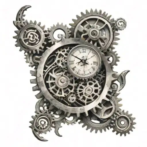 Clock Gears Forming Musical Notes