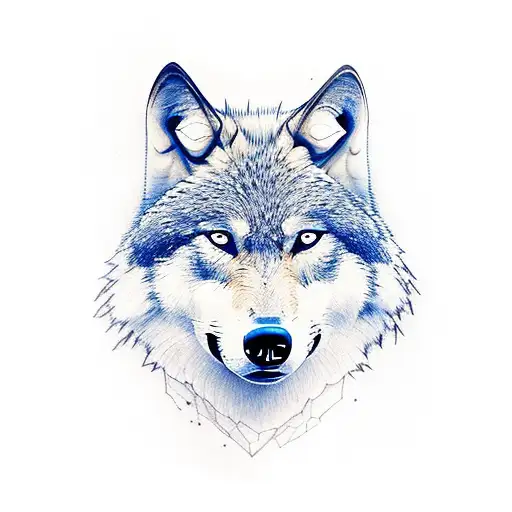 Wolf Walkong Out Of Pine Forest