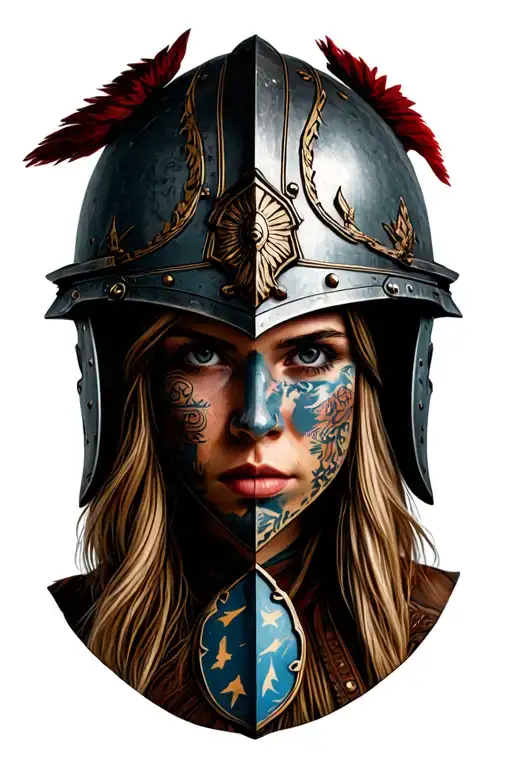Shield Maiden With Army Ac Helmet